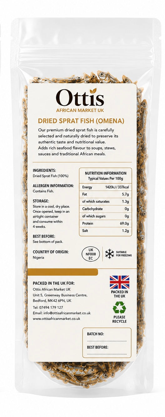 Premium Dried Sprat Fish (Omena) | Small Dried Fish | African Food UK