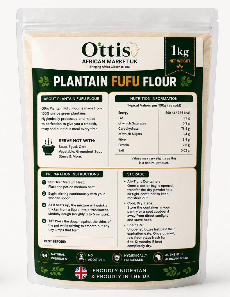 Premium Plantain Flour – Smooth & Authentic African Swallow