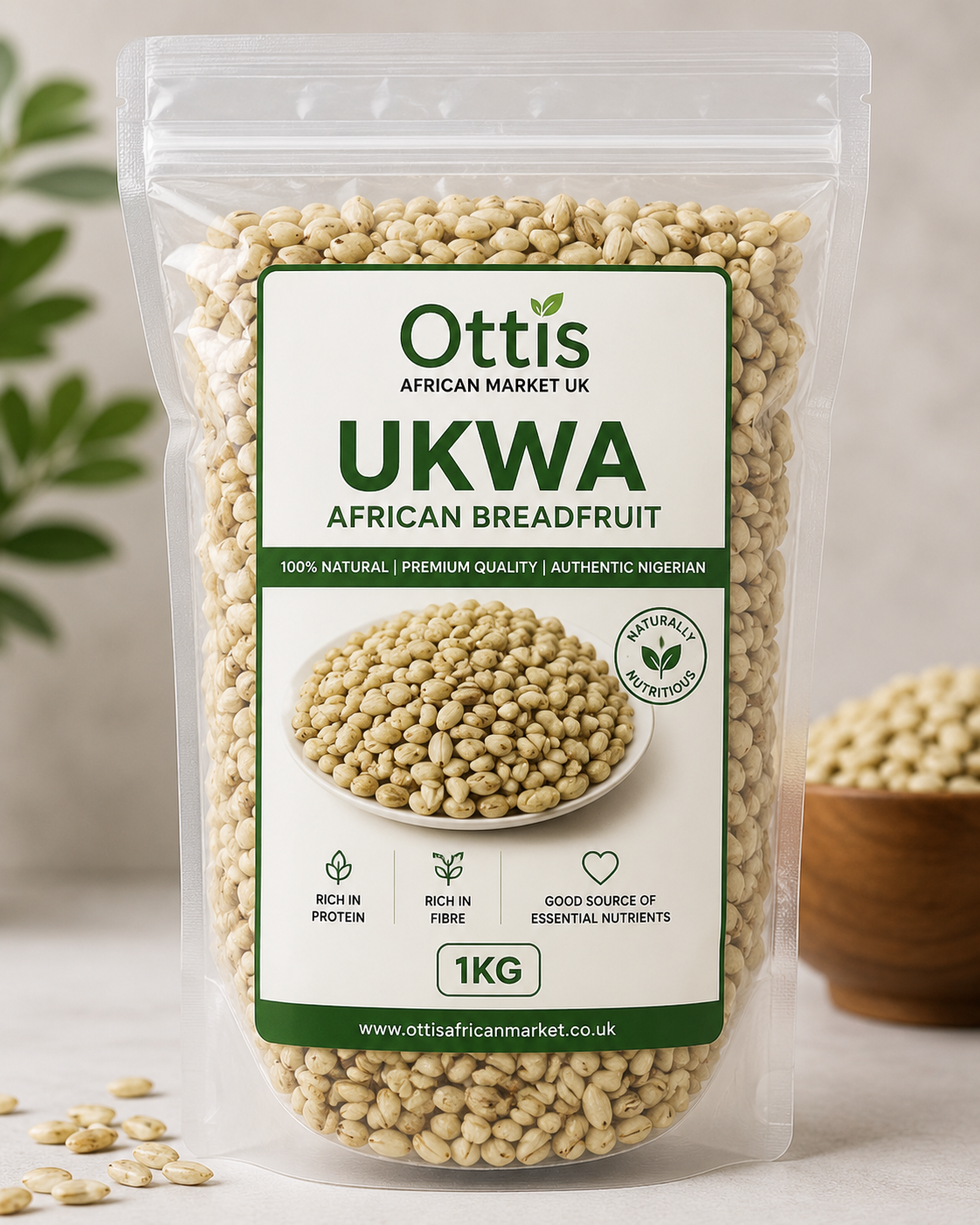 Ottis African Market UK Ukwa (African Breadfruit) – Nigerian Ukwa Seeds, 250g, 500g, 1kg