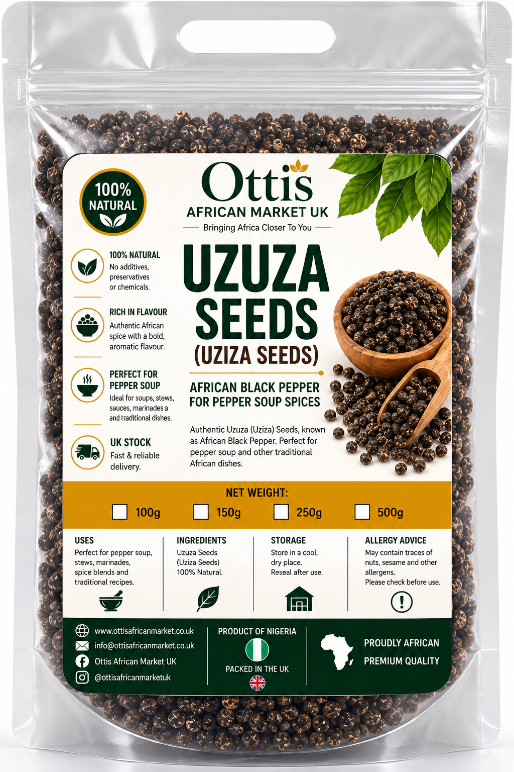 Uzuza Seeds (Uziza Seeds) – African Black Pepper | Nigerian Pepper Soup Spice