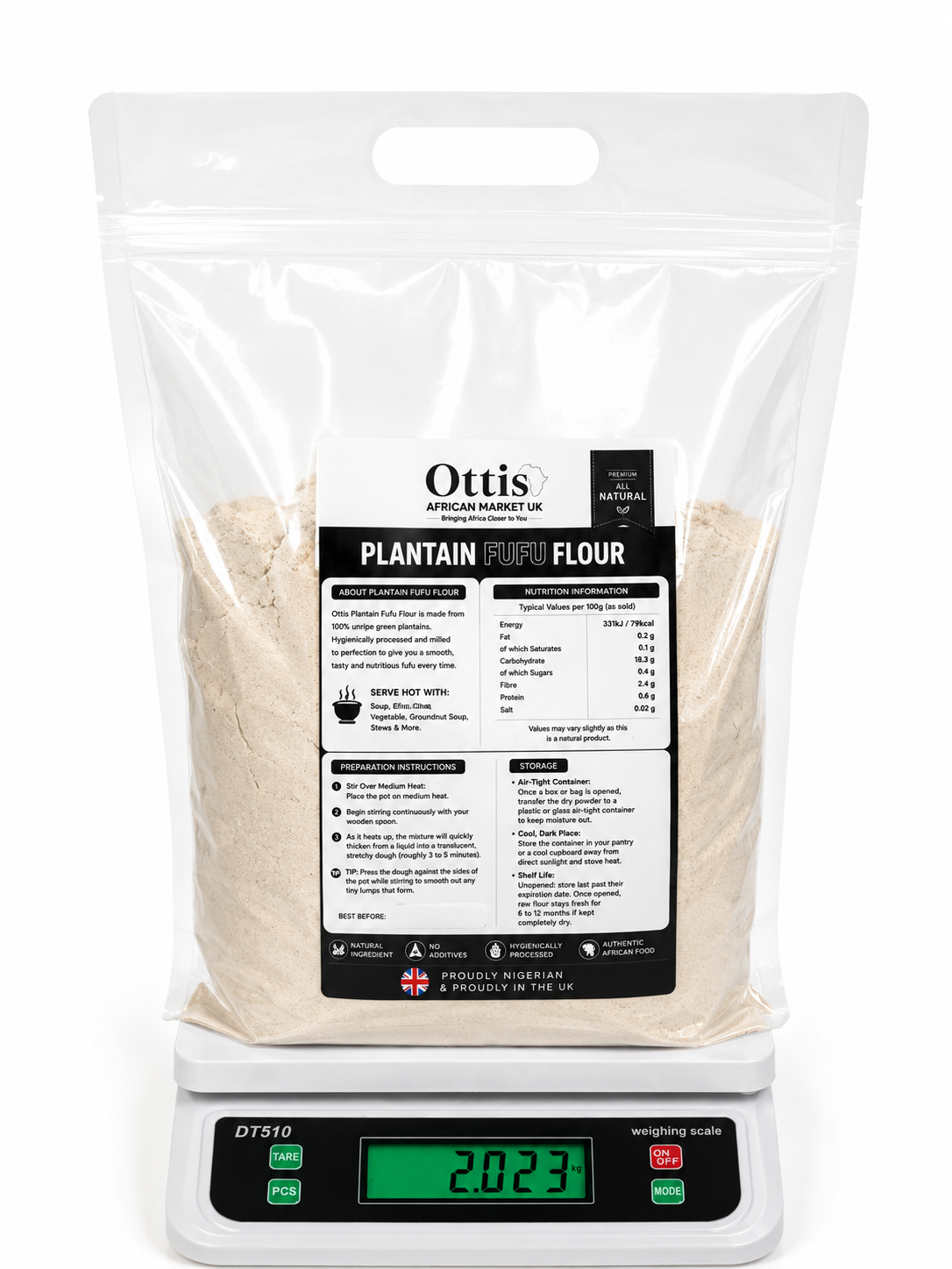 Premium Plantain Flour – Smooth & Authentic African Swallow