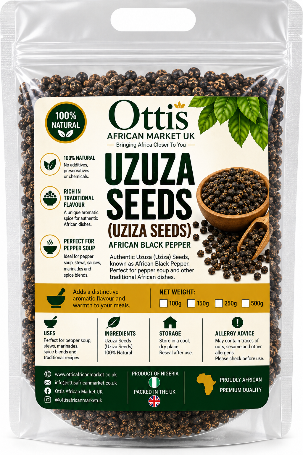 Uzuza Seeds (Uziza Seeds) – African Black Pepper | Nigerian Pepper Soup Spice