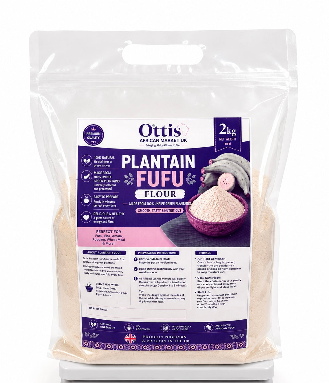 Premium Plantain Flour – Smooth & Authentic African Swallow