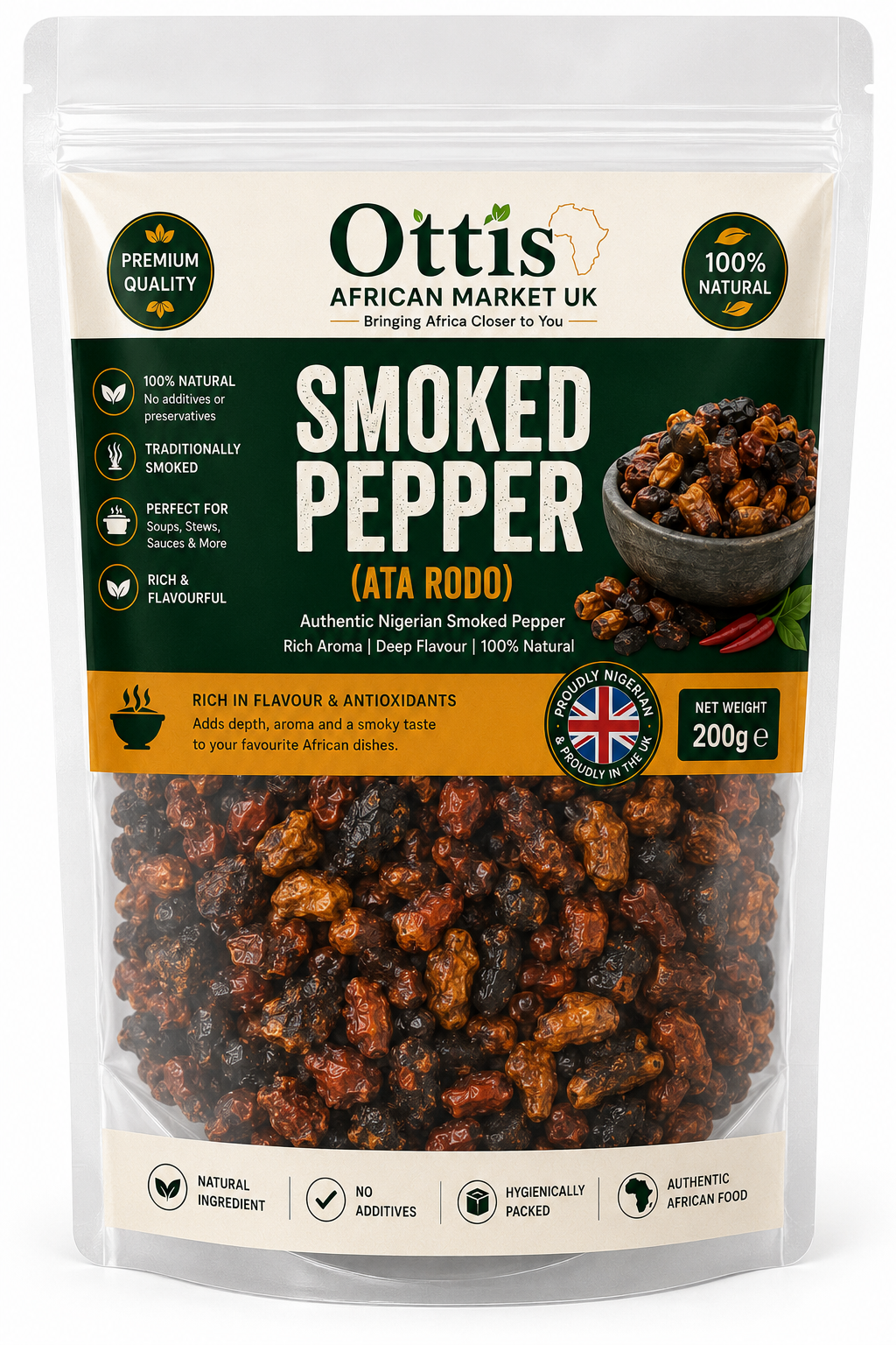 Premium Smoked Red Pepper | Authentic Nigerian Dried Pepper | Rich Smoky Flavour