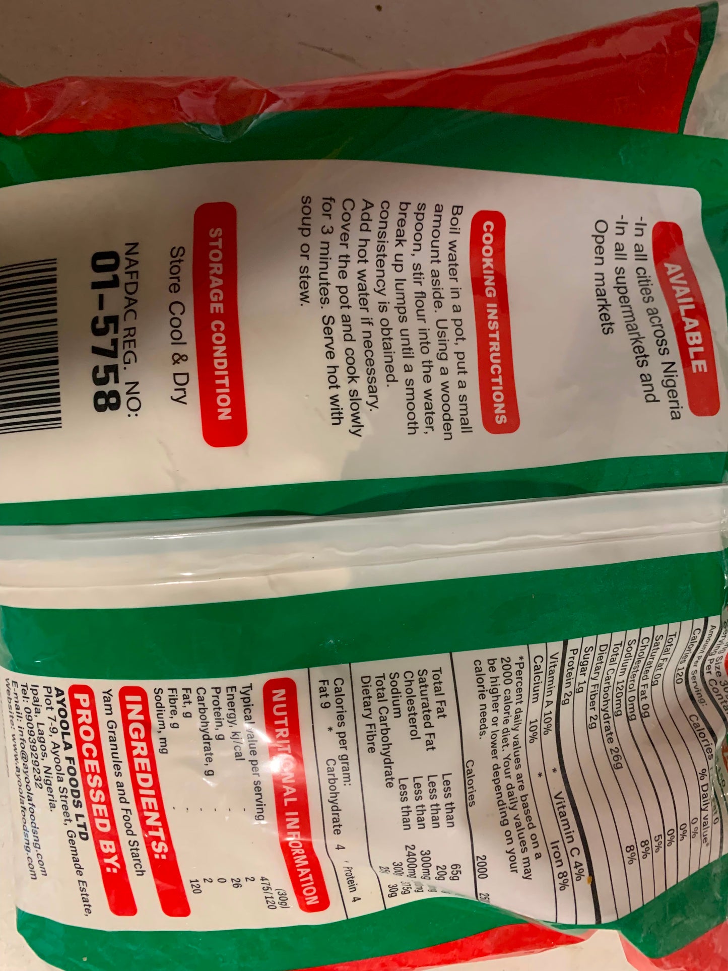 Ayoola Poundo Yam Flour 4.5kg – Premium Instant Yam Flour for Smooth Swallow