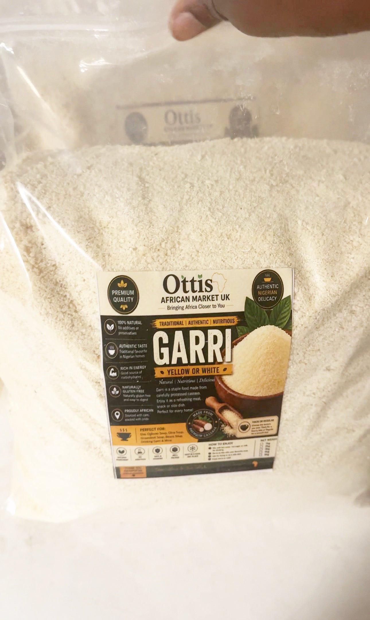 Ottis African Market UK White Garri/Eba | Nigerian Cassava Granules | Traditional White Garri