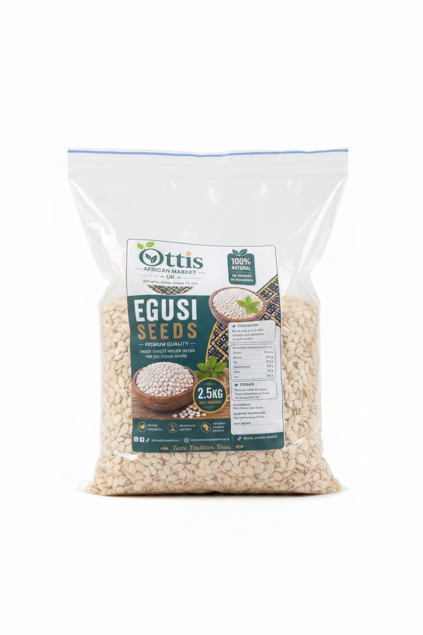 Ottis African Market Premium Hand-Peeled Nigerian Egusi Seeds for Traditional Soup – Fresh & Hygienically Packed in UK