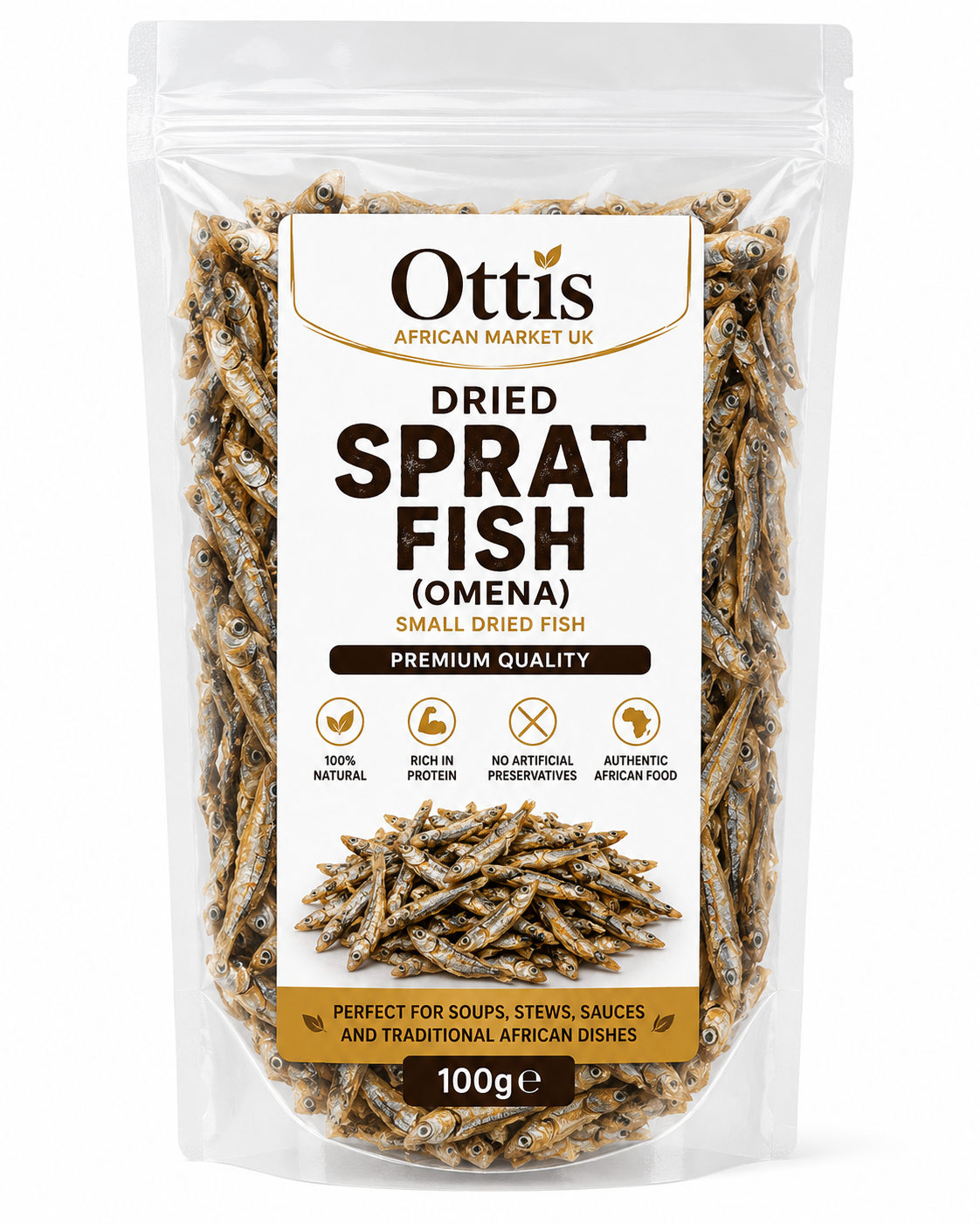 Premium Dried Sprat Fish (Omena) | Small Dried Fish | African Food UK