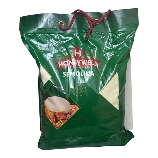 Honeywell Semolina 5kg | Premium Fortified Wheat Semolina | Ideal for Swallow | Product of Nigeria