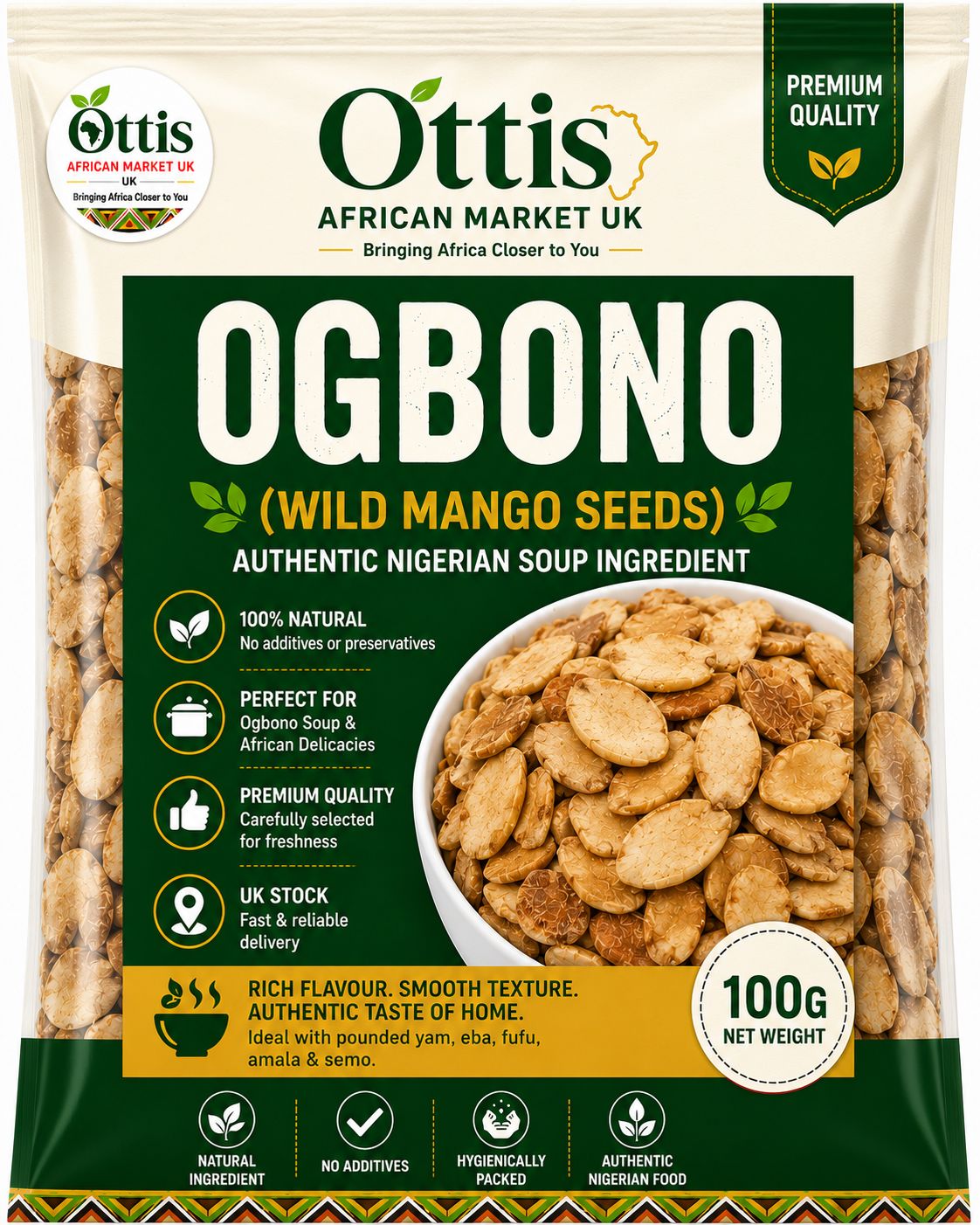 Premium Adu Ogbono Seeds – Extra Draw Nigerian Ogbono | Strongest Viscosity | UK Delivery