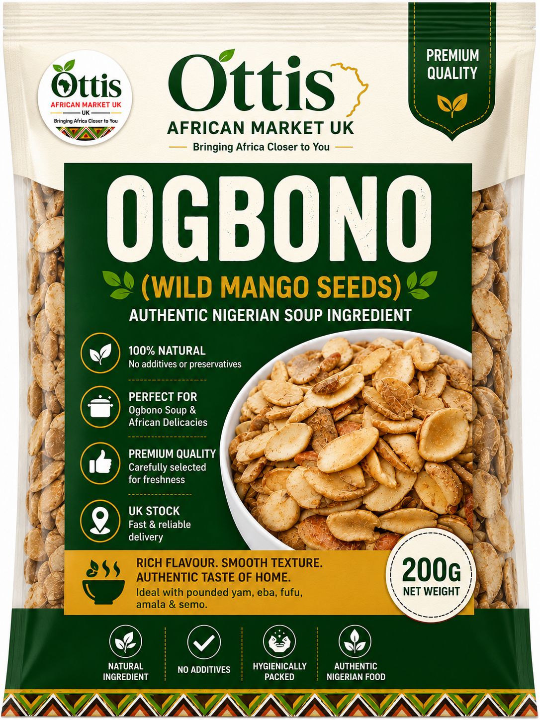 Premium Adu Ogbono Seeds – Extra Draw Nigerian Ogbono | Strongest Viscosity | UK Delivery