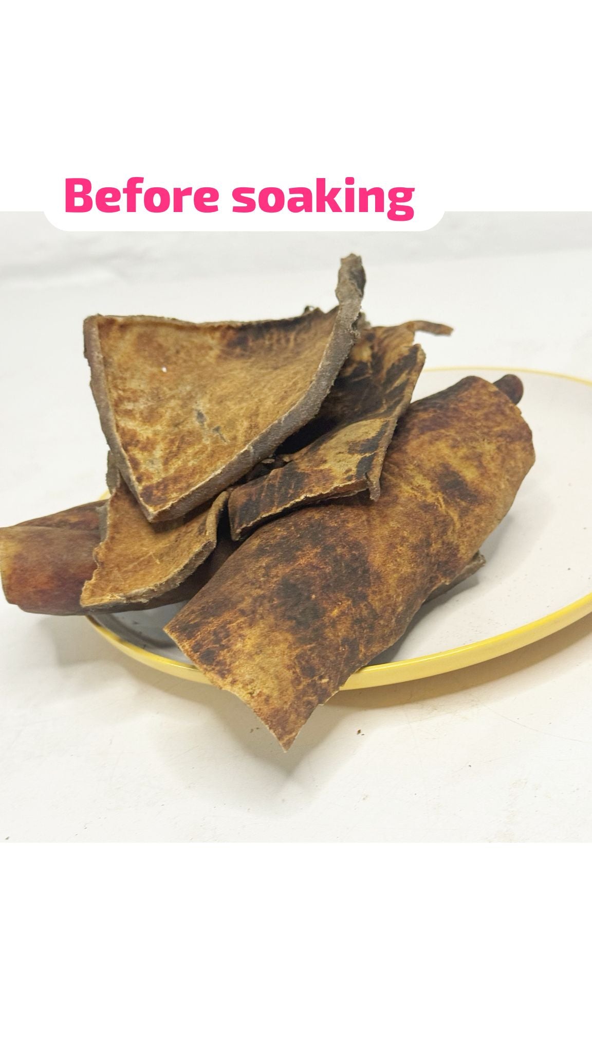 Premium Ponmo Ijebu (Cow Skin) – Washed & Dried | 3 Pieces Large