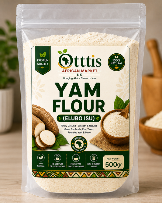 Premium Nigerian Yam Flour (Elubo) – 100% Natural | Smooth Fufu | Multiple Sizes